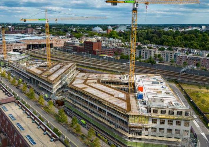 Bovenaanzicht tijdens bouw 5TRACKS