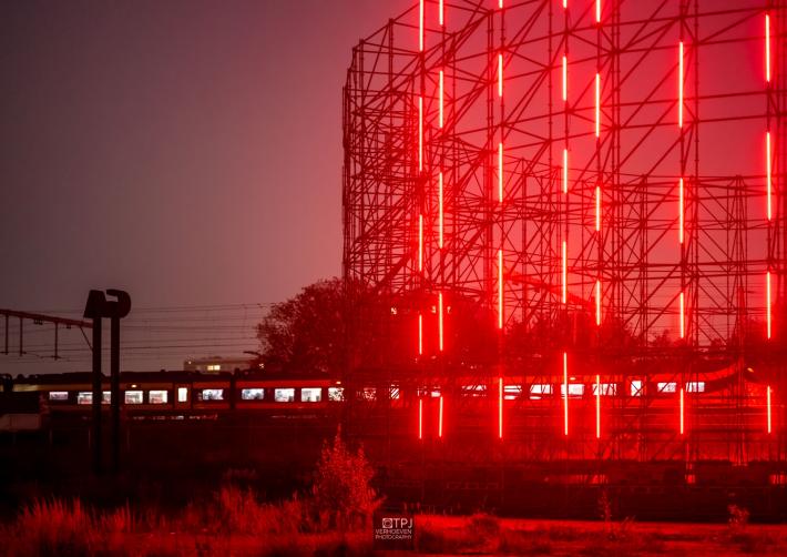 Lichtkunstwerk op 't Zoet