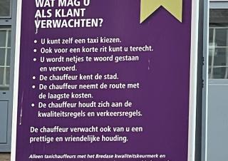 Bord Taxikeurmerk Breda