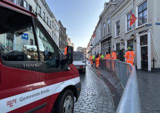 Dranghekken worden geplaatst op de Haver markt