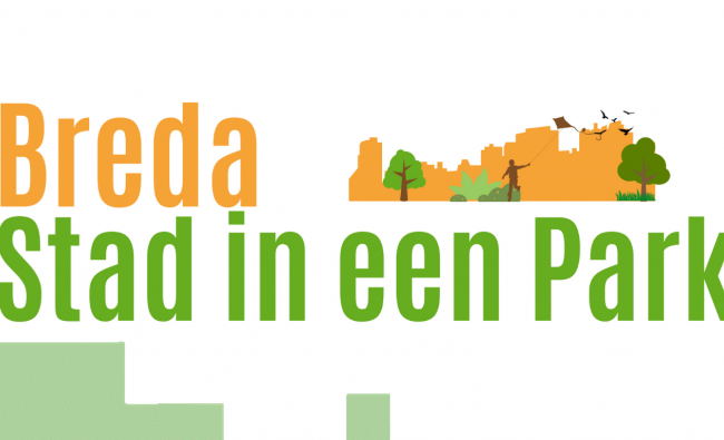 logo Breda stad in een park