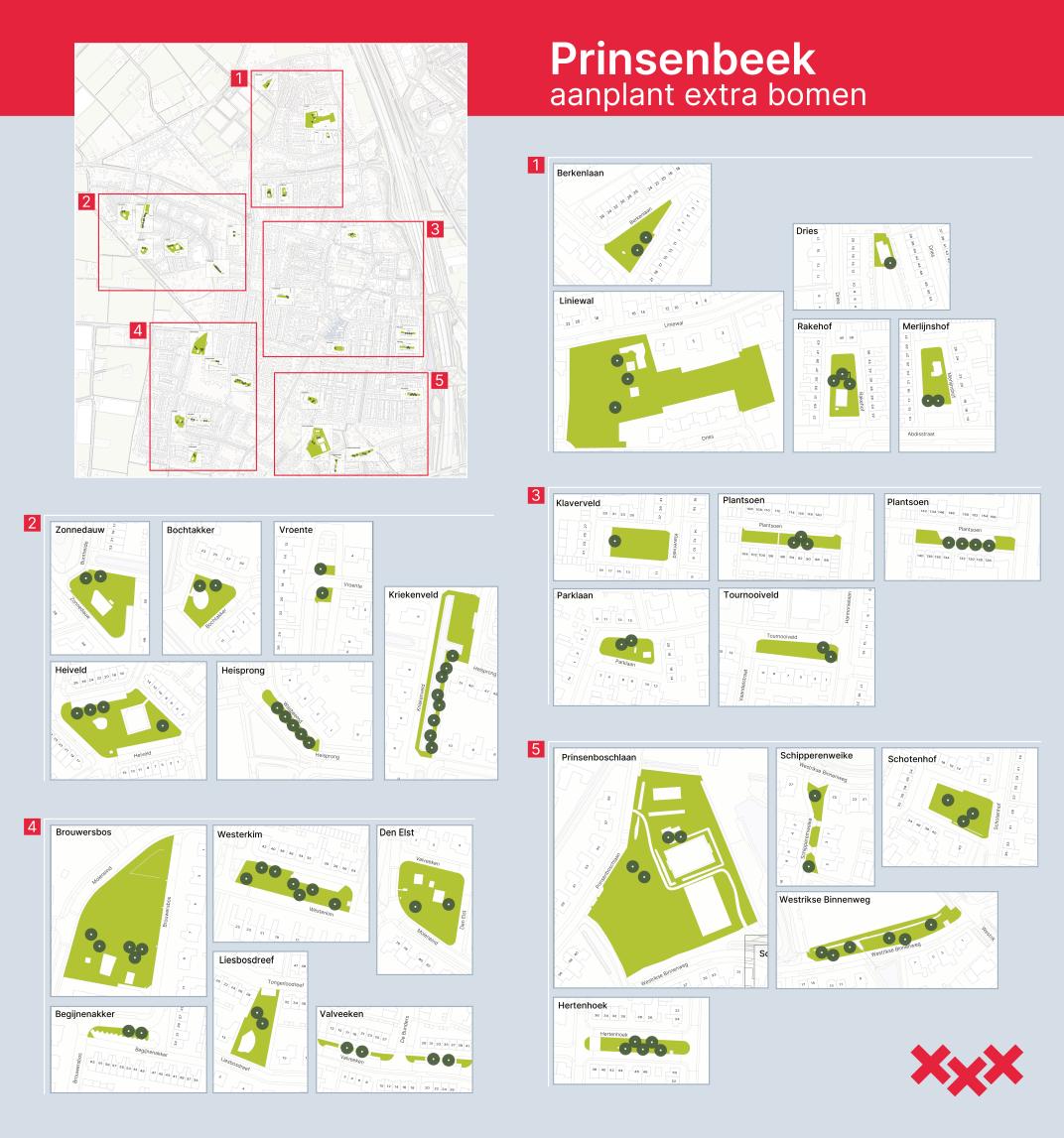 Prinsenbeek kaartje 88 bomen
