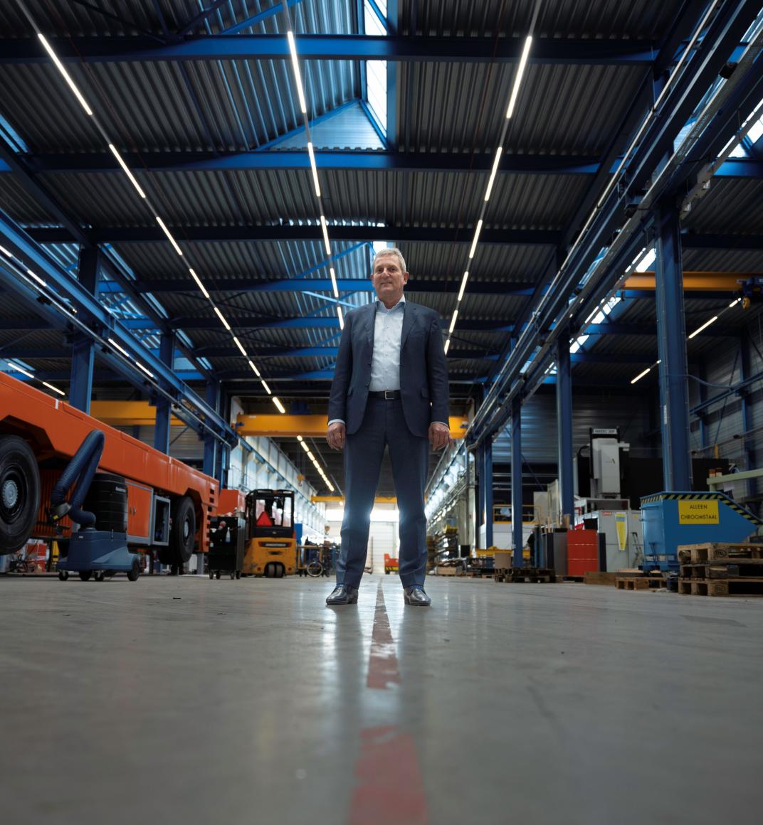 peter de vos in zijn bedrijf