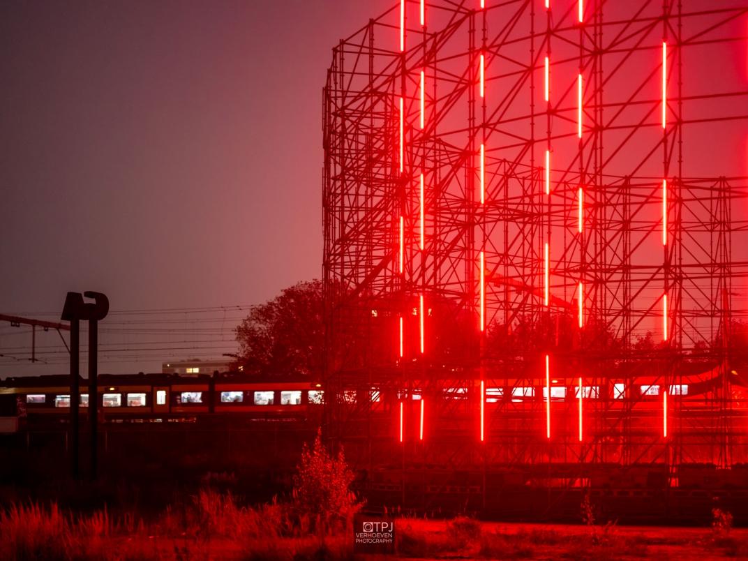 Lichtkunstwerk op 't Zoet