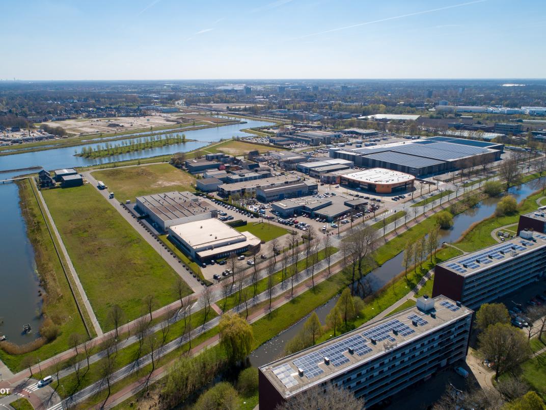 Bovenaanzicht bedrijventerrein Werkdonken Breda