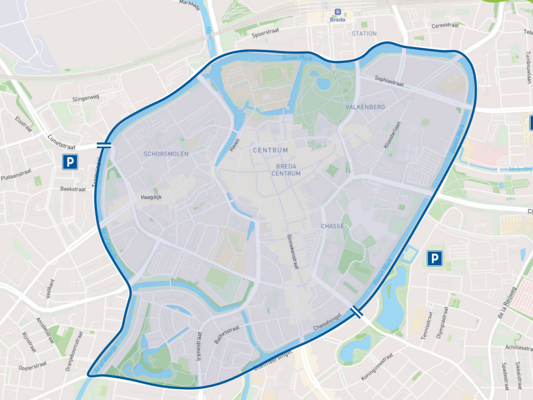Kaart Singelloop Breda 2025