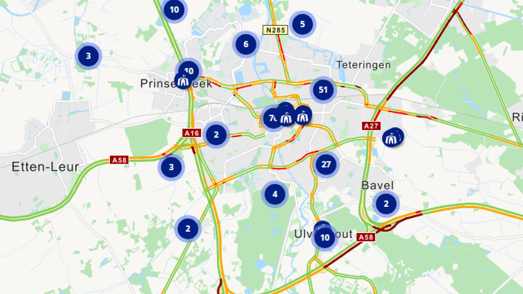 Wegwerkzaamheden en evenementen